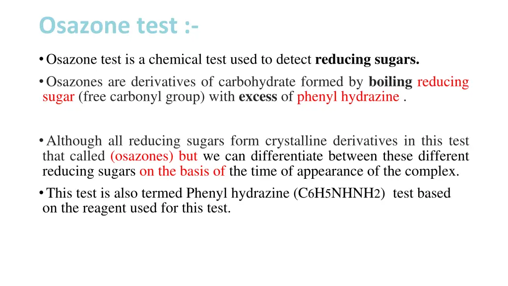 osazone test 1