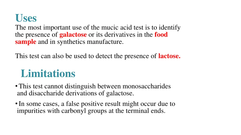 uses the most important use of the mucic acid