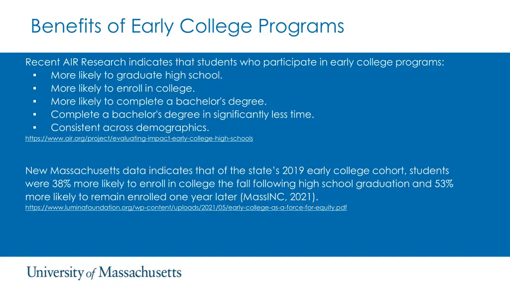 benefits of early college programs