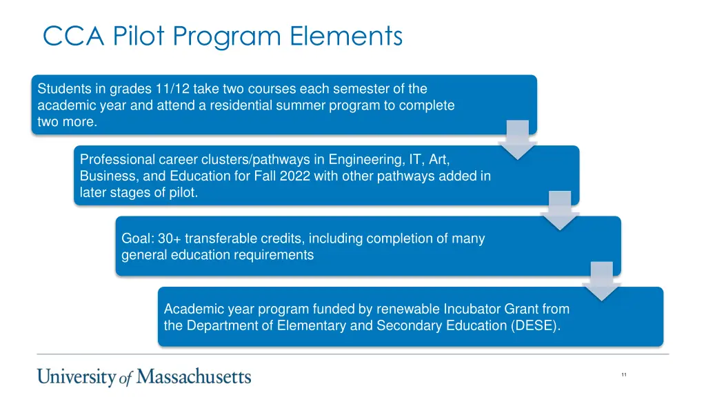 cca pilot program elements