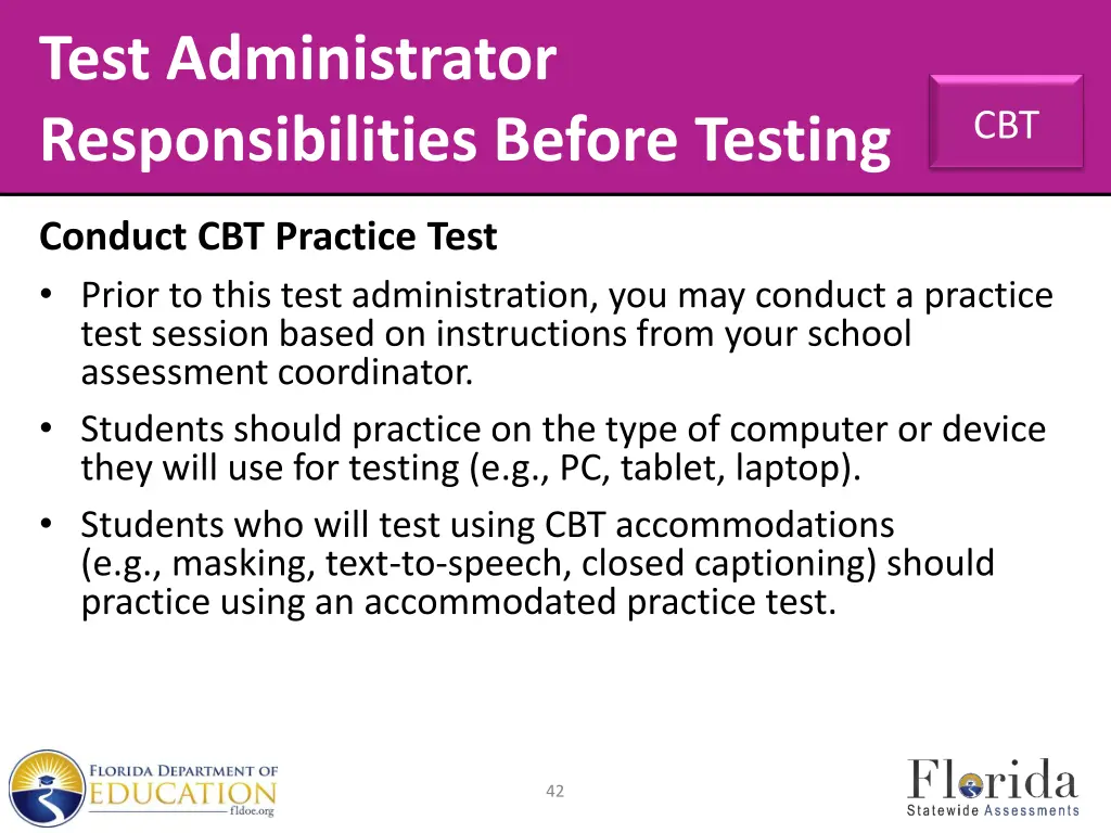 test administrator responsibilities before testing 1
