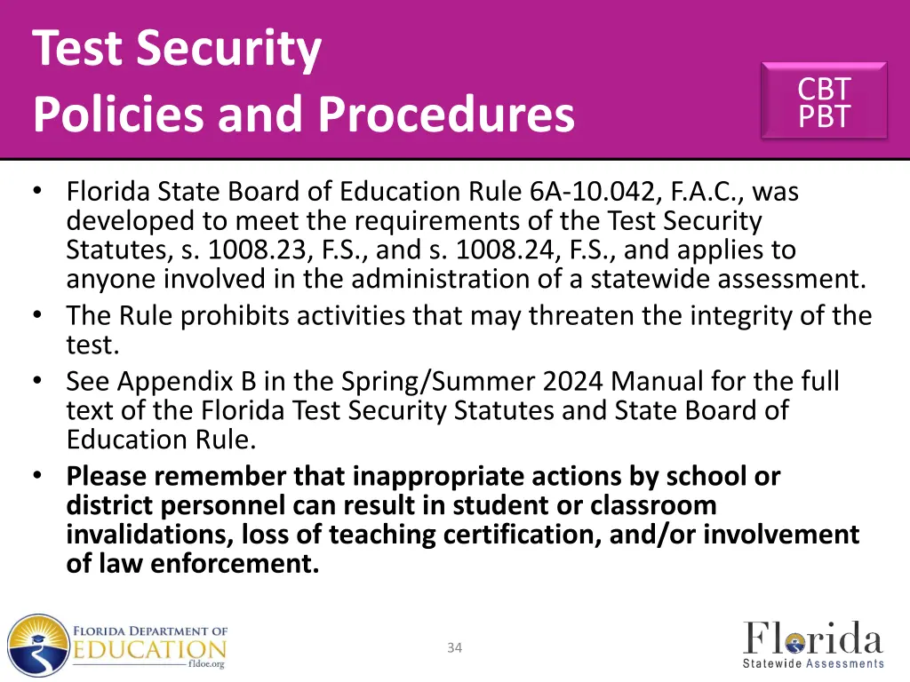 test security policies and procedures