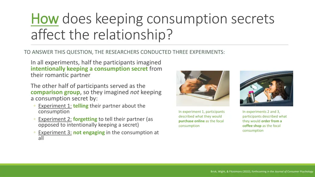 how how does keeping consumption secrets affect