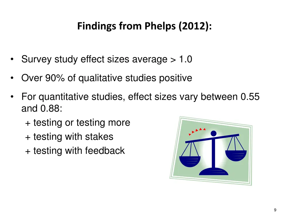findings from phelps 2012