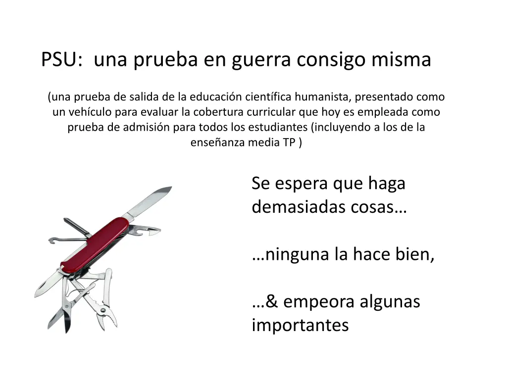 psu una prueba en guerra consigo misma