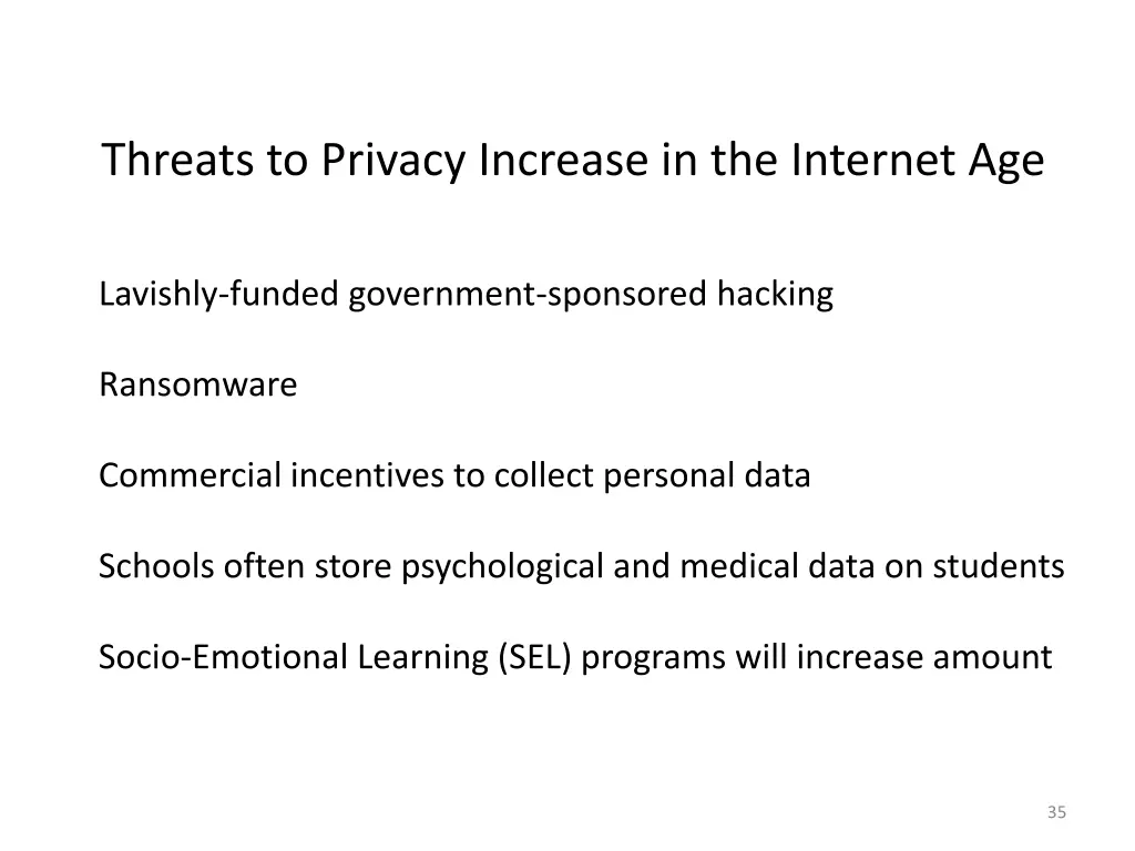 threats to privacy increase in the internet age