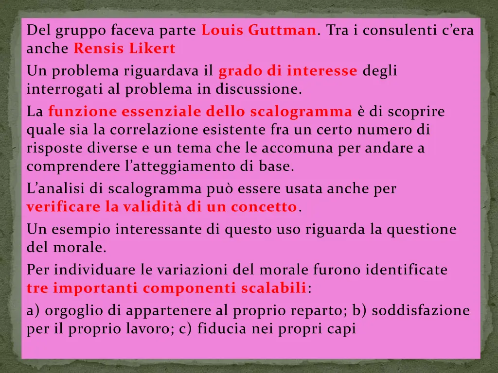 del gruppo faceva parte louis guttman