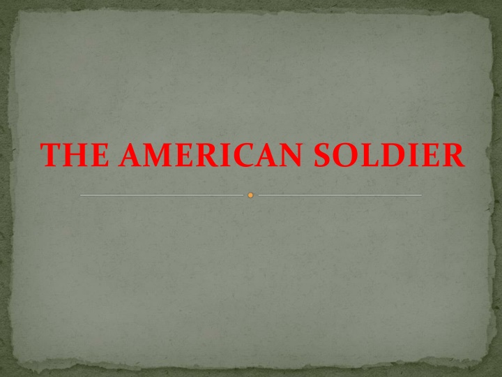 the american soldier