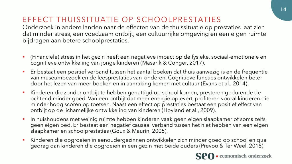 effect thuissituatie op schoolprestaties