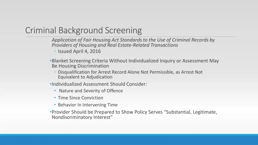 criminal background screening application of fair