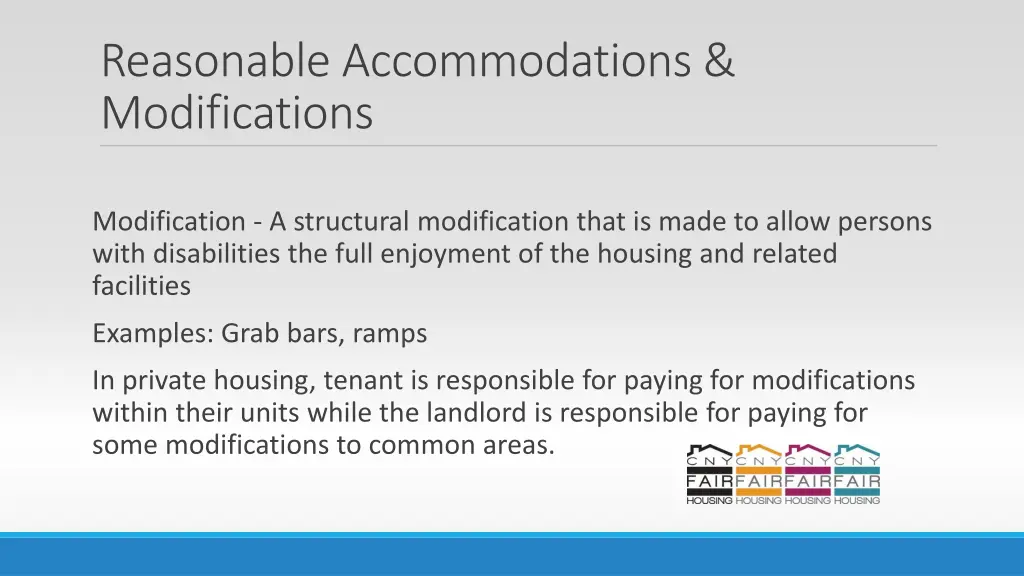 reasonable accommodations modifications 1