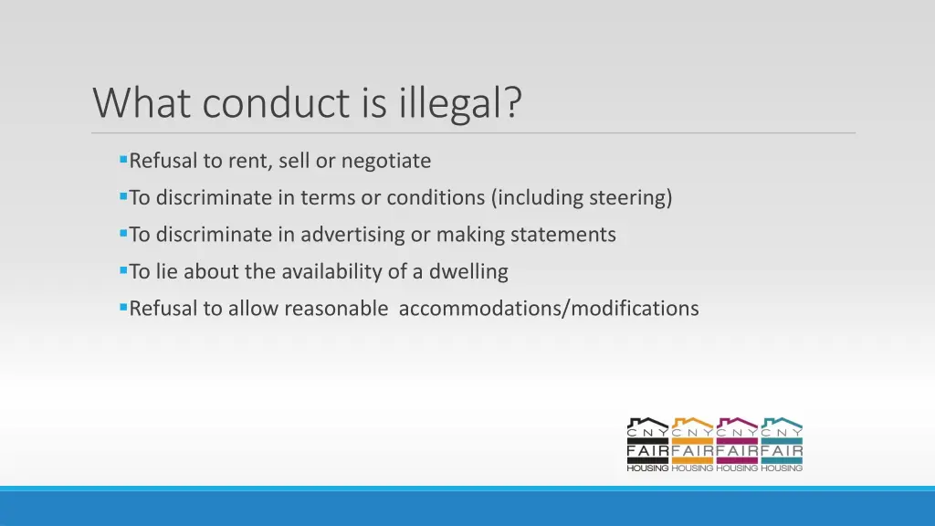 what conduct is illegal