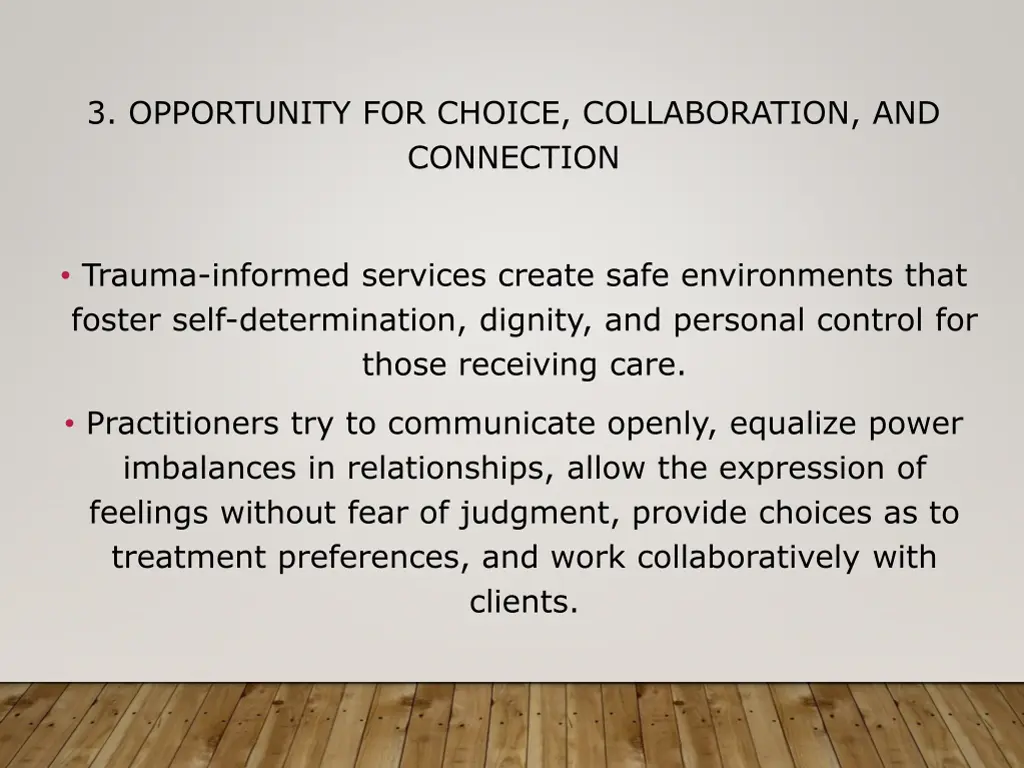 3 opportunity for choice collaboration