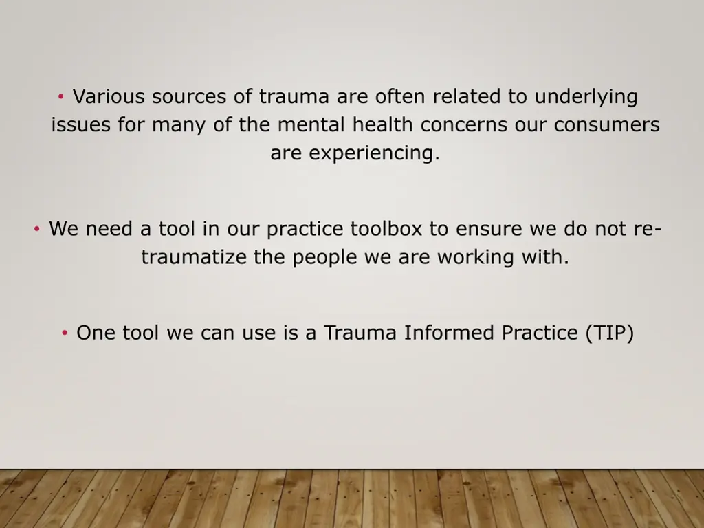 various sources of trauma are often related
