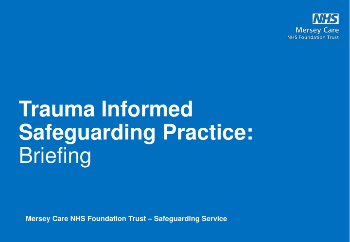 trauma informed safeguarding practice briefing