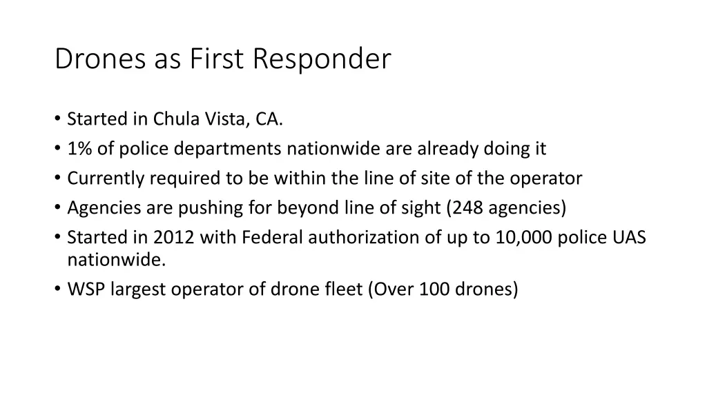 drones as first responder