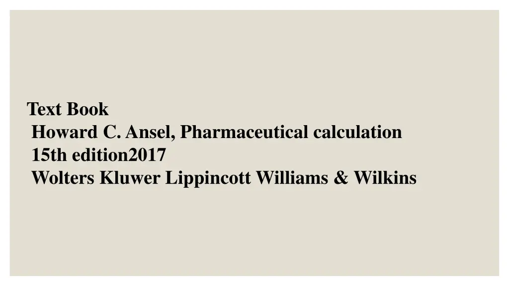 text book howard c ansel pharmaceutical