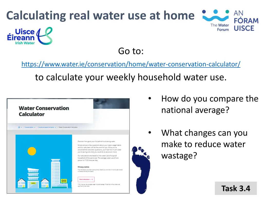 calculating real water use at home