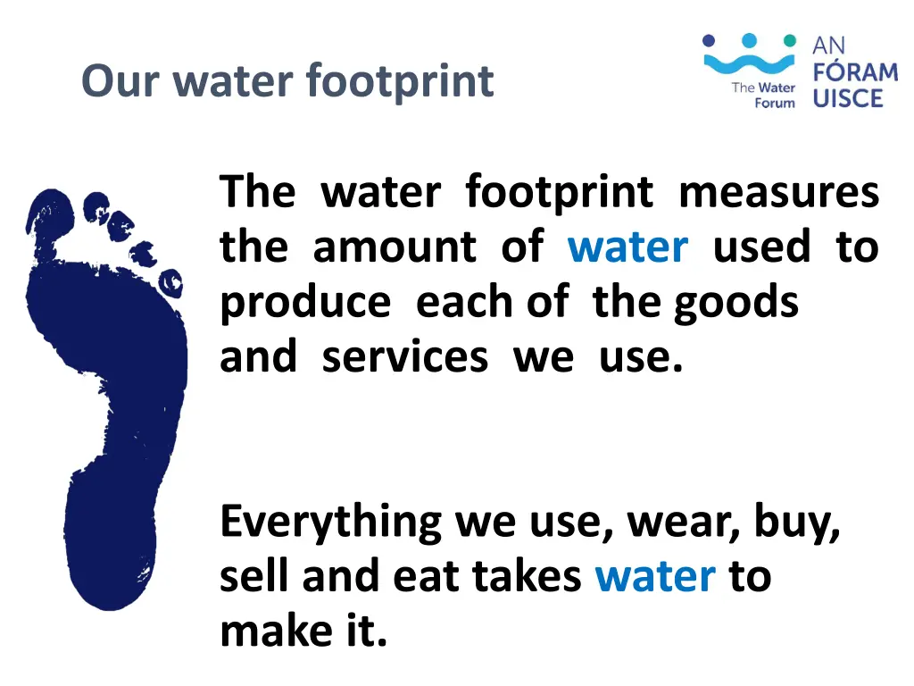our water footprint