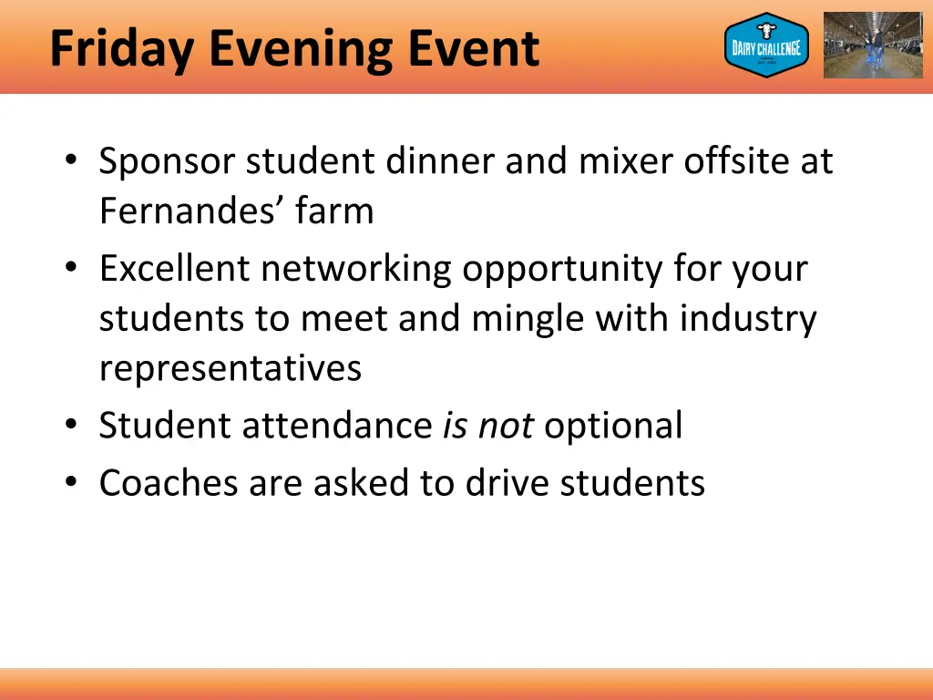 friday evening event