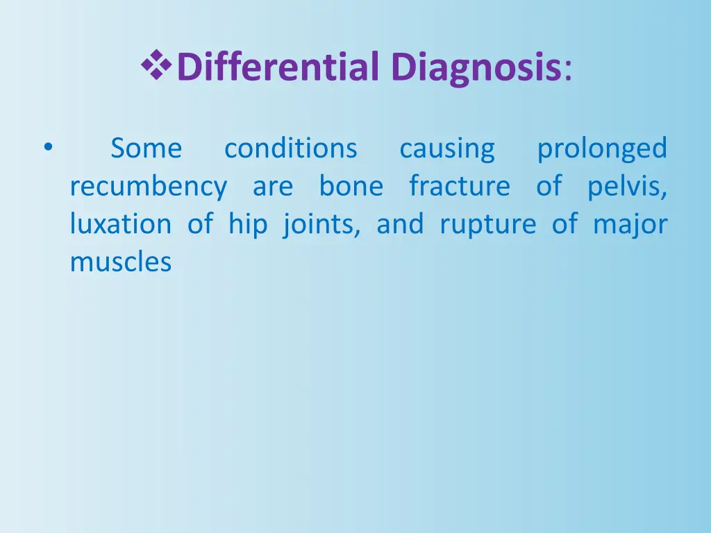 differential diagnosis