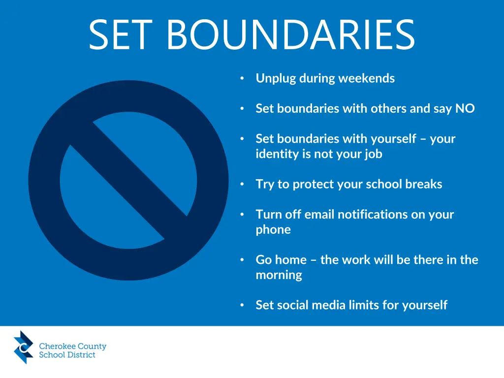 set boundaries