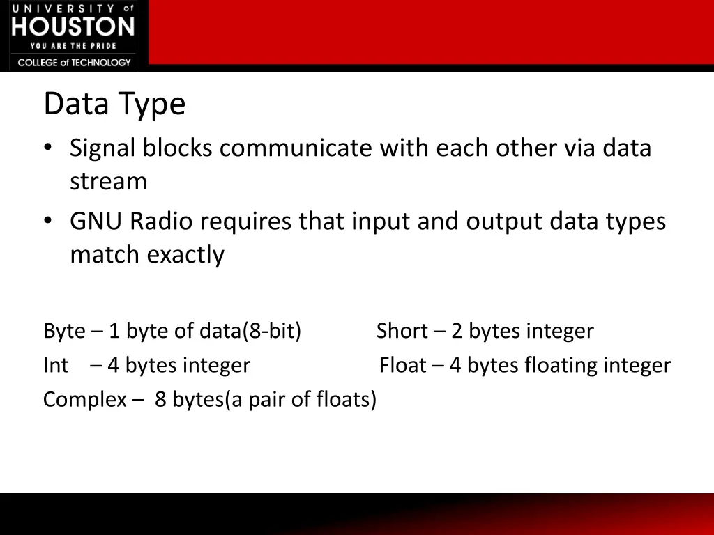 data type signal blocks communicate with each