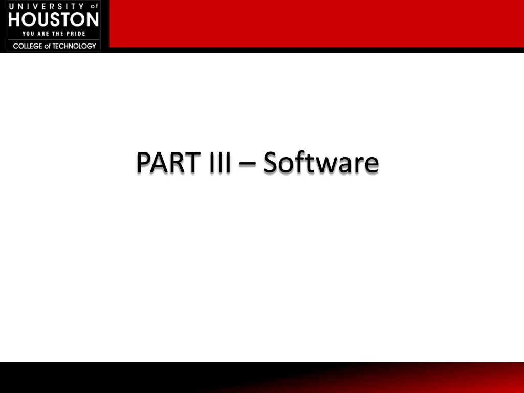 part iii software