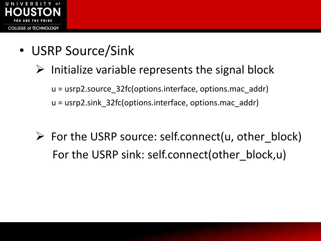 usrp source sink initialize variable represents