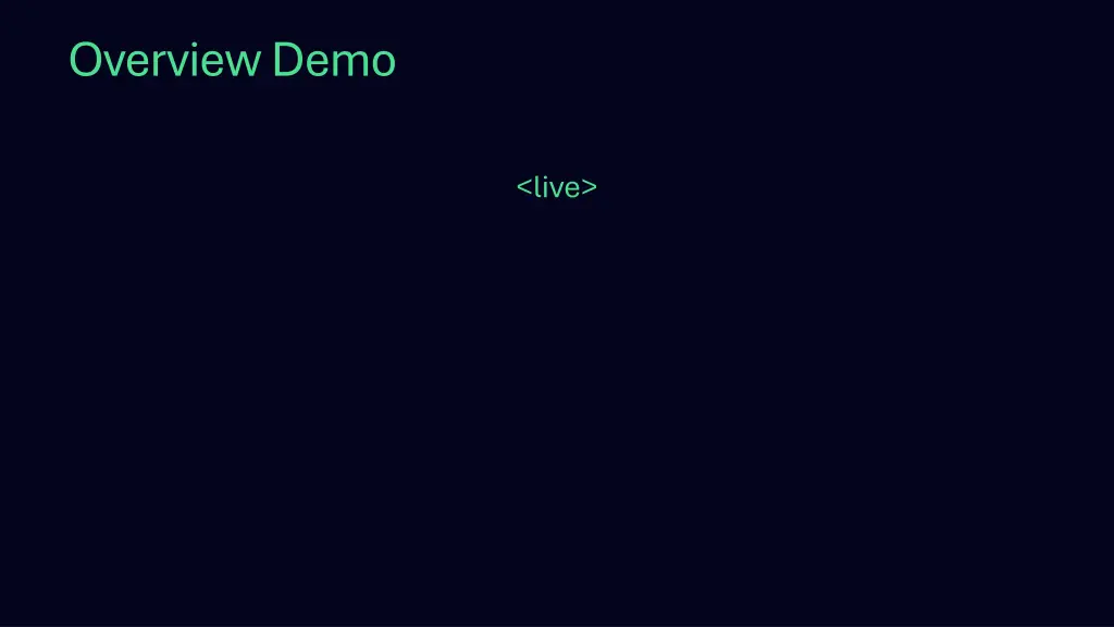 overview demo