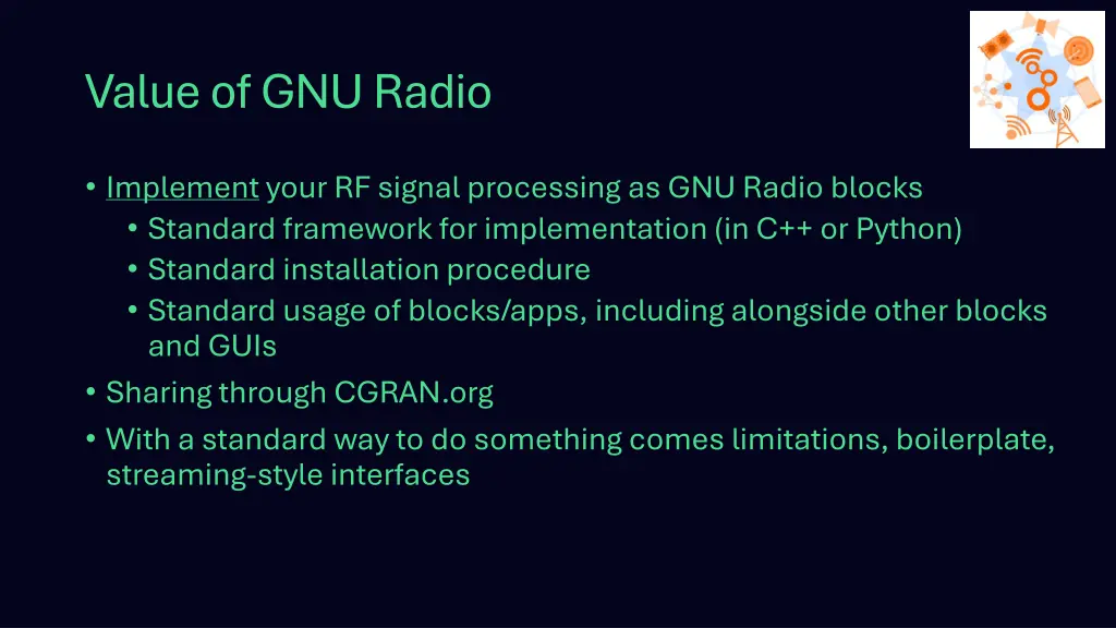 value of gnu radio