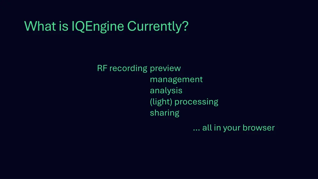 what is iqengine currently