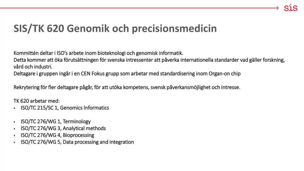 sis tk 620 genomik och precisionsmedicin