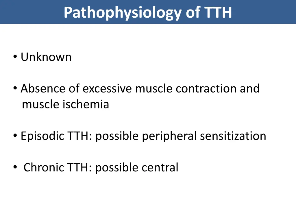 pathophysiology of tth