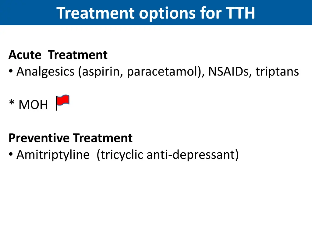 treatment options for tth