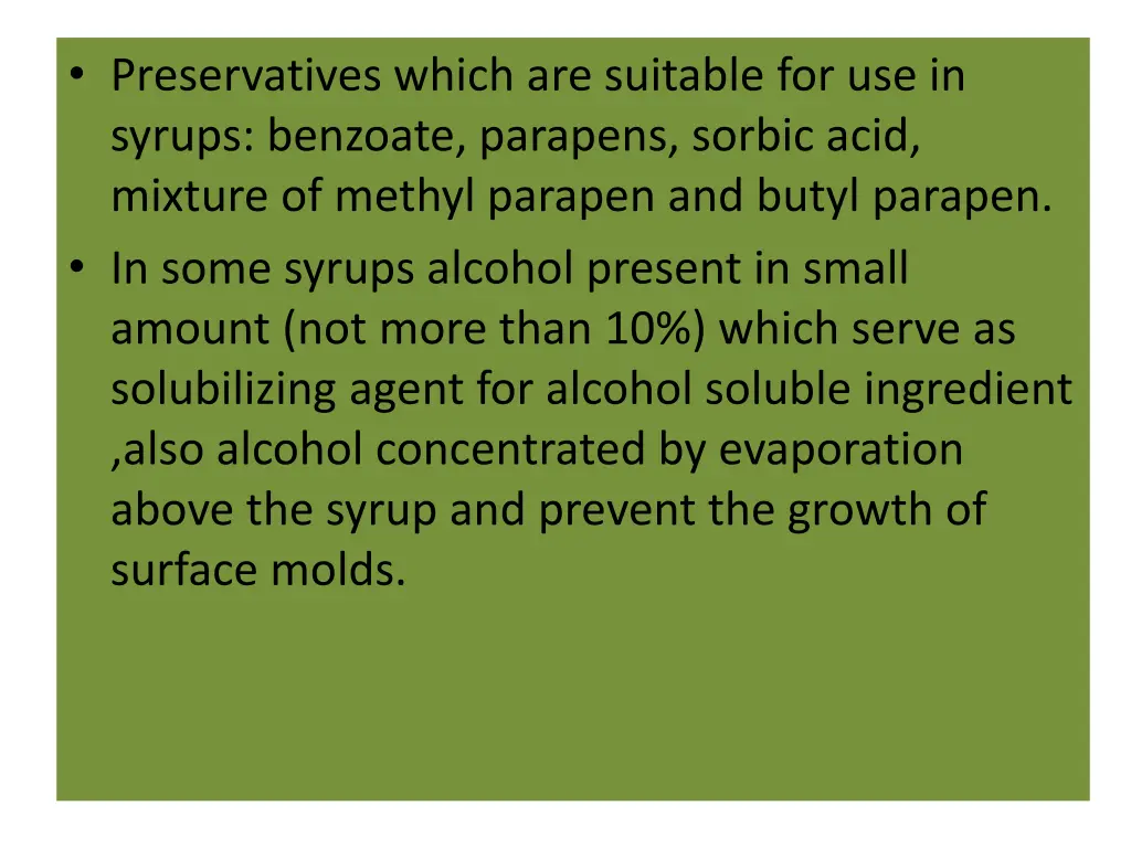 preservatives which are suitable