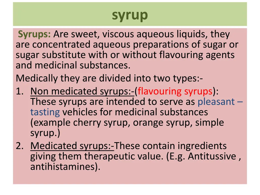 syrup