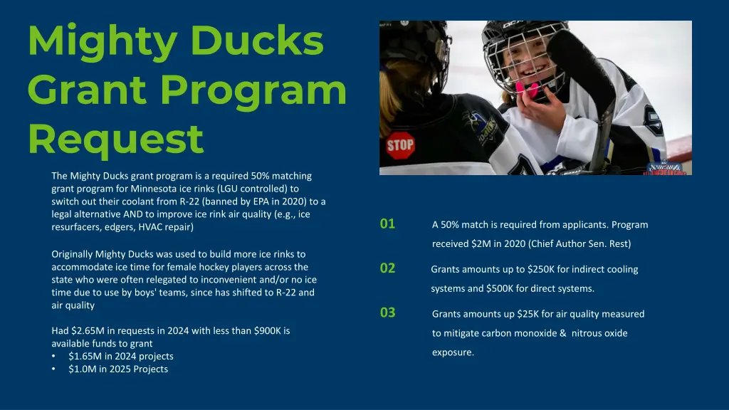 mighty ducks grant program request