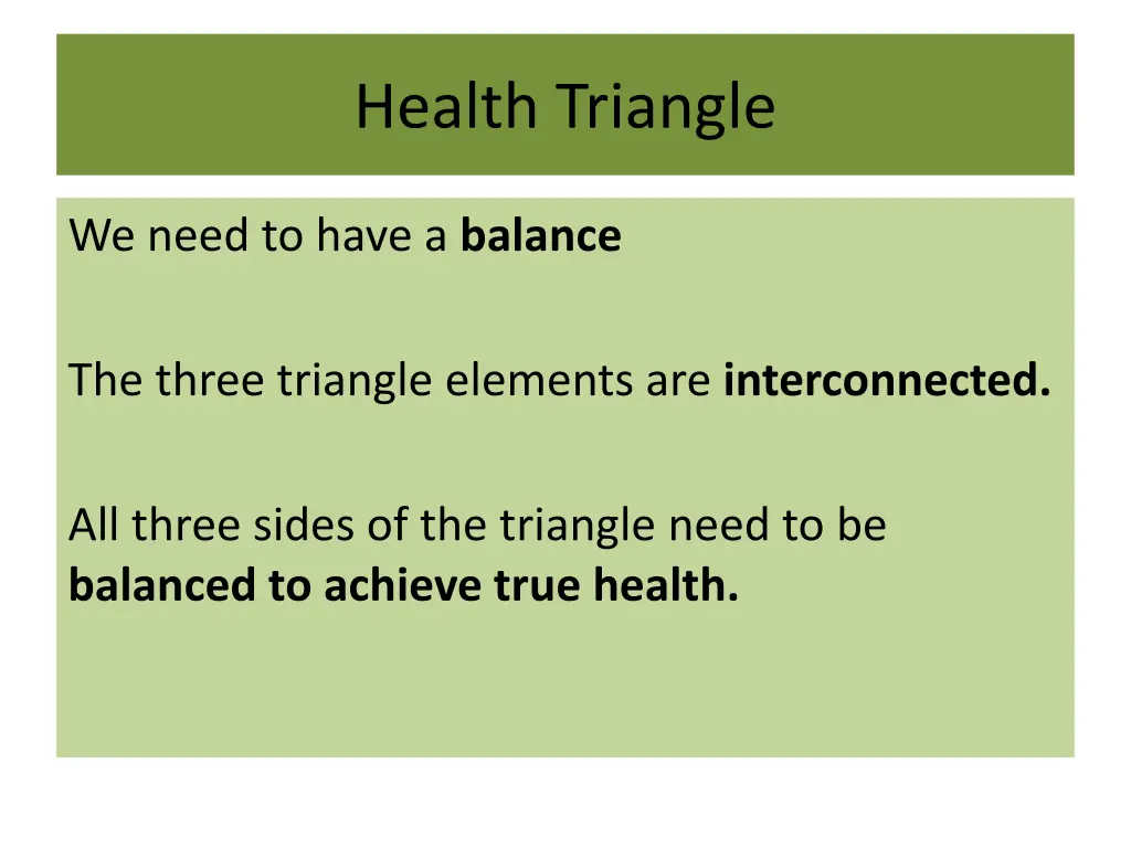 health triangle