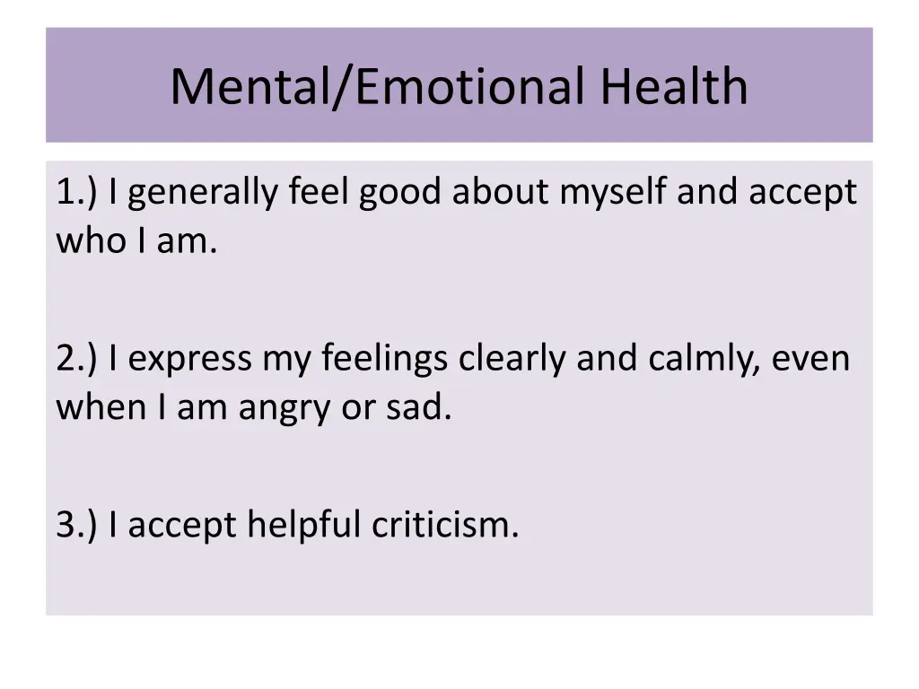 mental emotional health