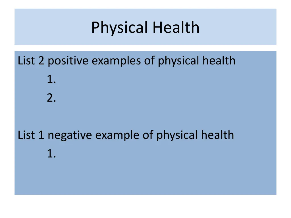 physical health 3