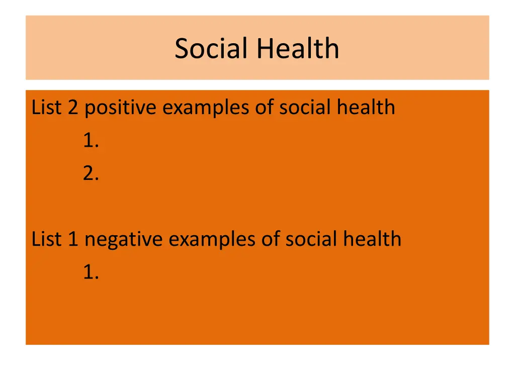 social health 3