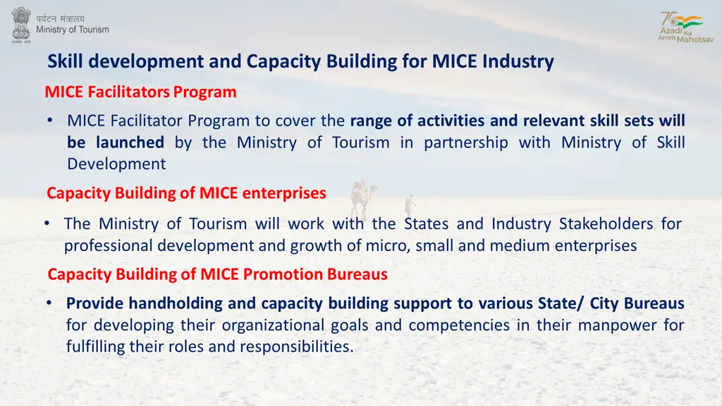 skill development and capacity building for mice