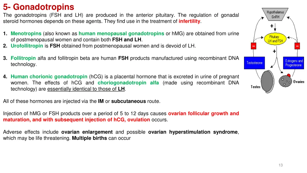 5 gonadotropins the gonadotropins