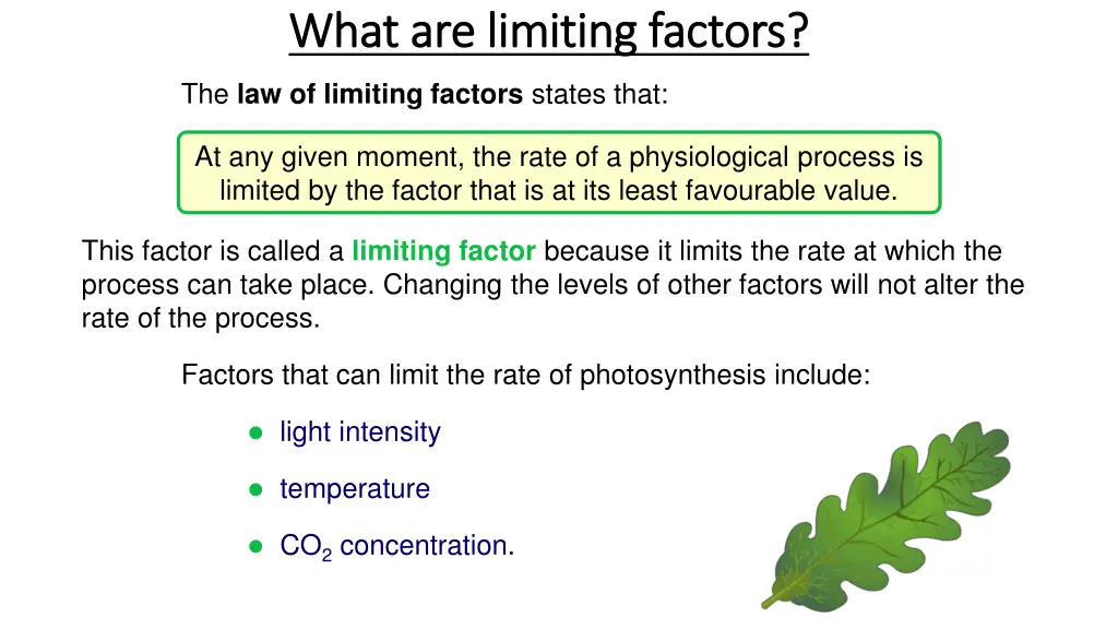 what are limiting factors what are limiting