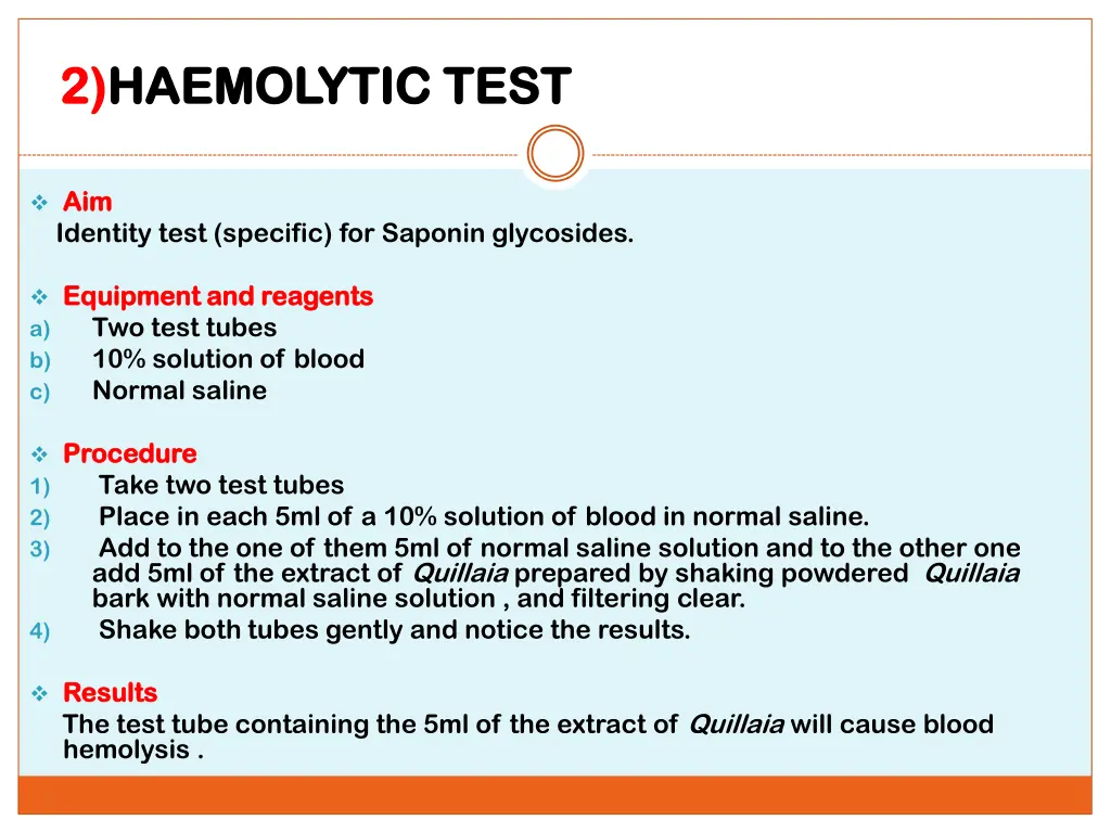 2 2 haemolytic test haemolytic test