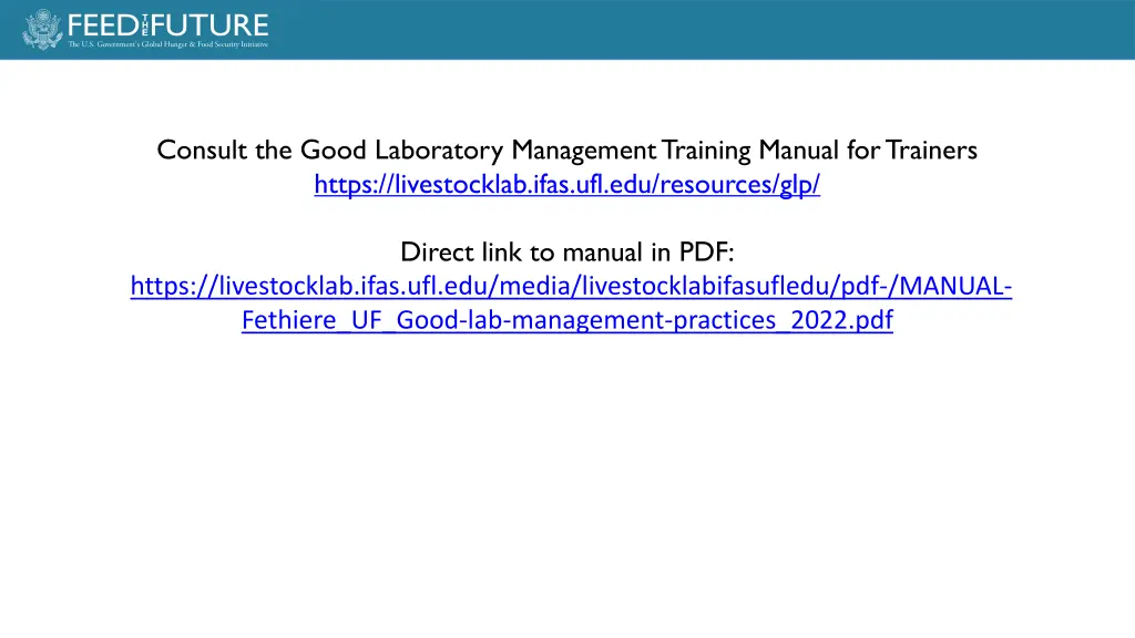 consult the good laboratory management training