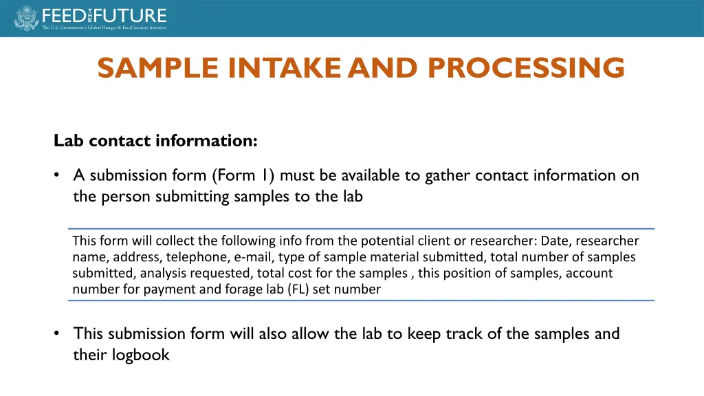 sample intake and processing 1