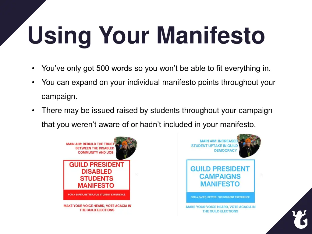 using your manifesto 1