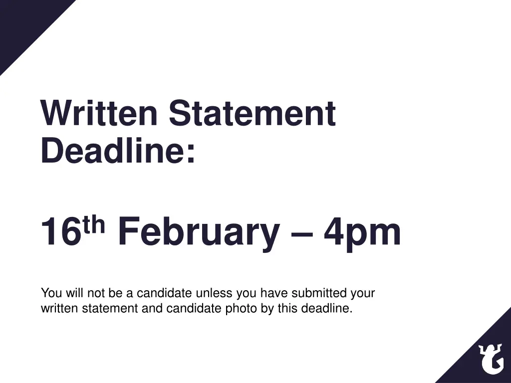 written statement deadline 1